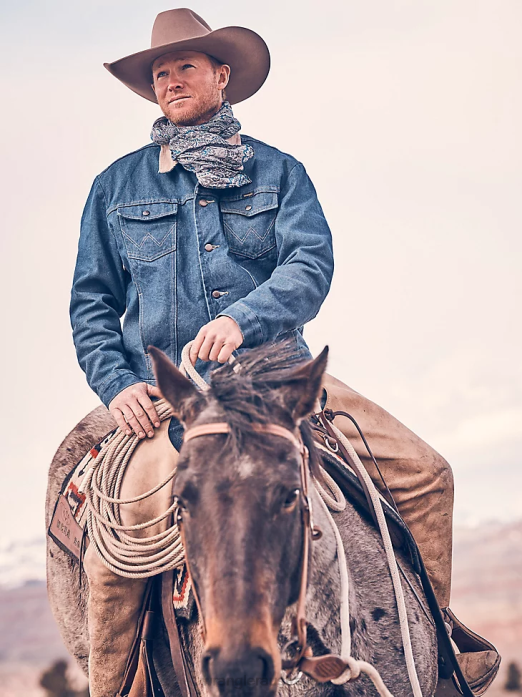 Heritage Anti-Fit Jacket Men Wrangler RHXV616 Clothing Blue (112335451)