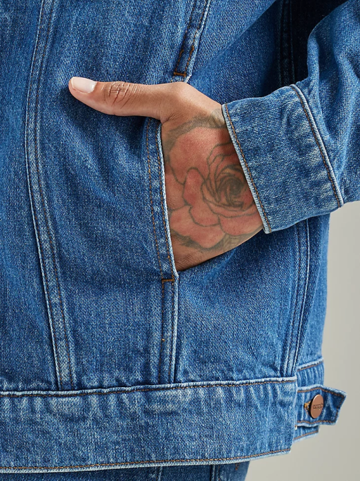 Heritage Anti-Fit Jacket Men Wrangler RHXV616 Clothing Blue (112335451)