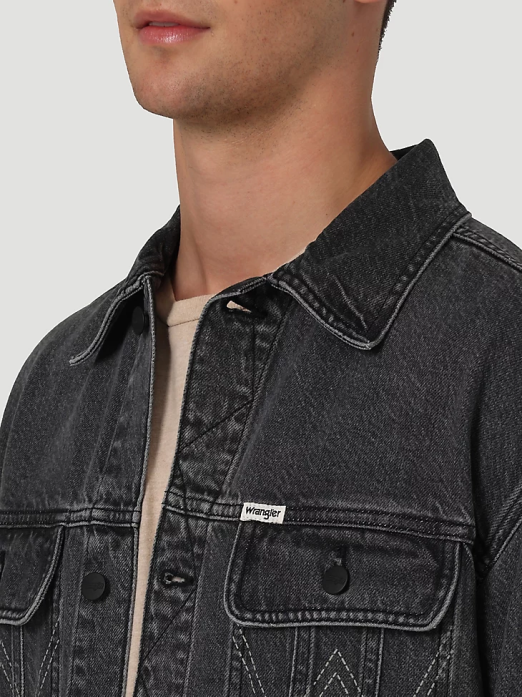 Heritage Anti-Fit Jacket Men Wrangler RHXV616 Clothing Blue (112335451)