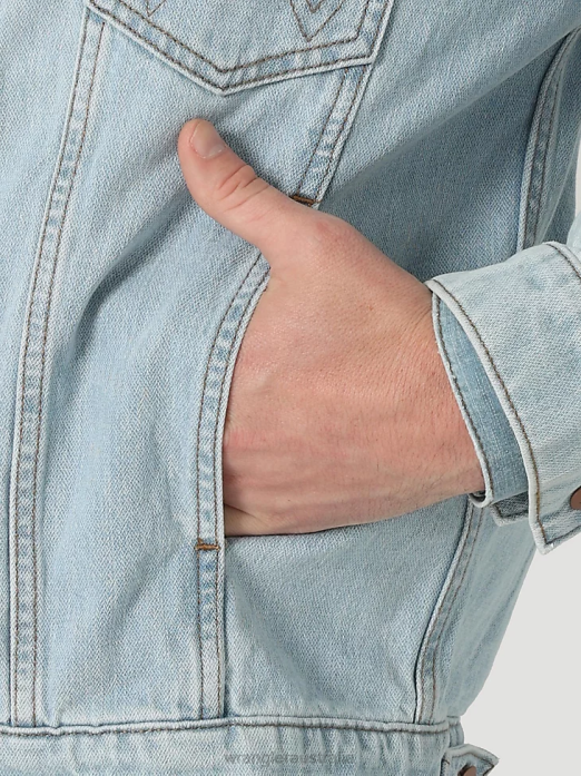 Heritage Anti-Fit Jacket Men Wrangler RHXV618 Clothing Icy Blue (112321108)