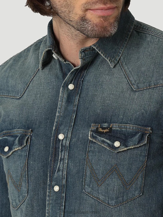 Heritage Workshirt Men Wrangler RHXV476 Clothing Clay Washed (112319084)