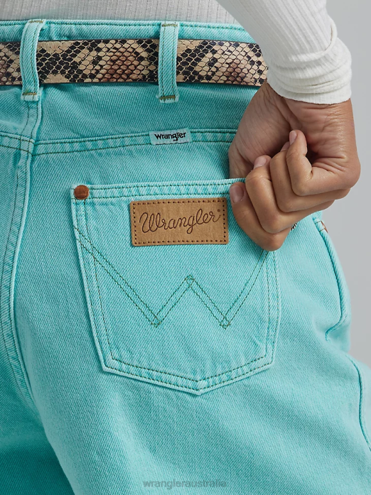 High Rise A-line Cut-Off Short Women Wrangler RHXV842 Clothing Aquarius (112334596)