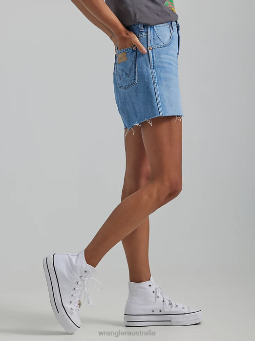High Rise A-line Cut-Off Short Women Wrangler RHXV843 Clothing Lost Control (112334600)
