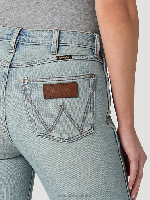 High Rise Bold Boot Jean Women Wrangler RHXV730 Clothing Medium Dark (112324285)