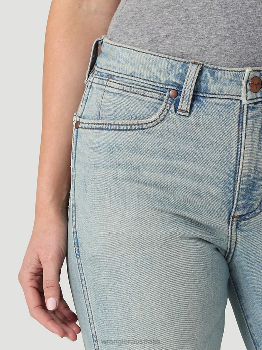 High Rise Bold Boot Jean Women Wrangler RHXV730 Clothing Medium Dark (112324285)