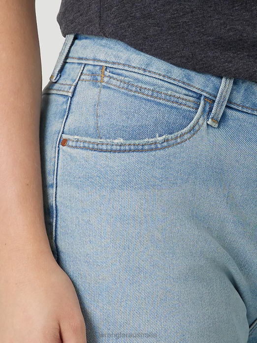 High Rise Bold Boot Jean Women Wrangler RHXV731 Clothing Light Wash (112327629)