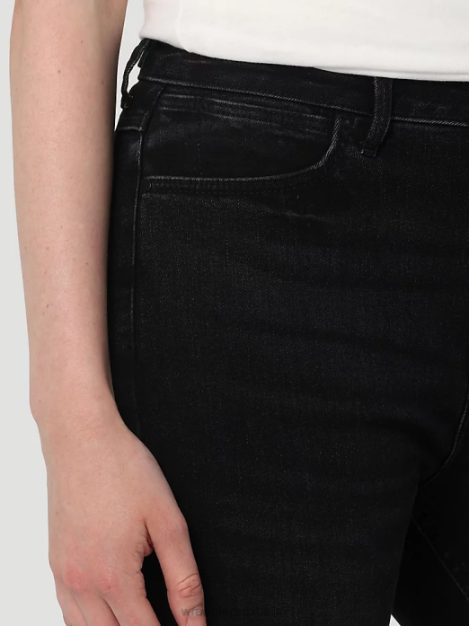 High Rise Bold Boot Jean Women Wrangler RHXV732 Clothing Black (112324252)