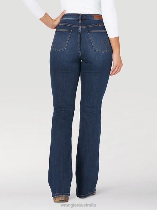 High Rise Bold Boot Jean Women Wrangler RHXV733 Clothing Stockton (MT1BTSN)