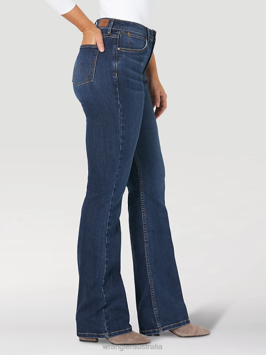 High Rise Bold Boot Jean Women Wrangler RHXV733 Clothing Stockton (MT1BTSN)