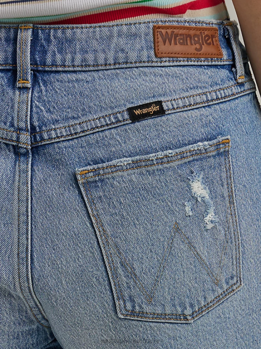 High Rise Mid Thigh Short Women Wrangler RHXV826 Clothing Bloom (112333478)