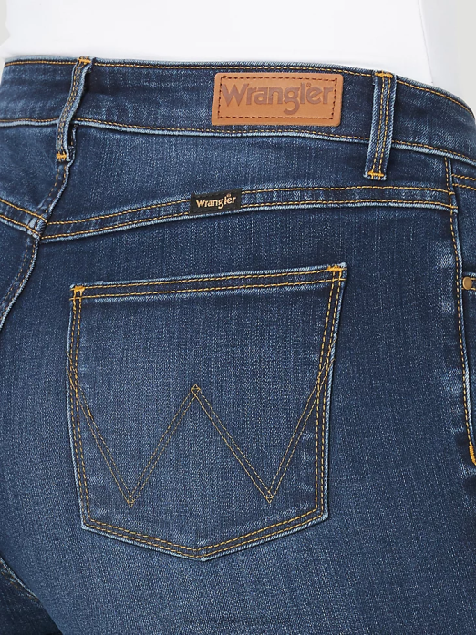 High Rise True Straight Leg Jean Women Wrangler RHXV774 Clothing Stockton (MT1STST)