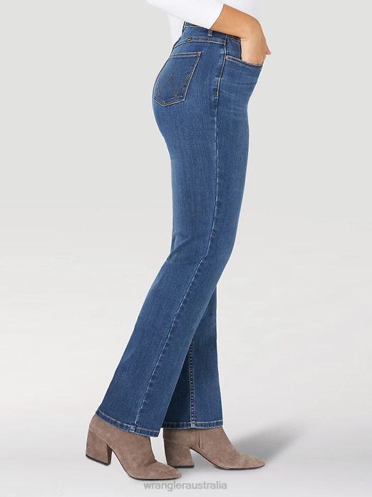 High Rise True Straight Leg Jean Women Wrangler RHXV775 Clothing Hudson (MT1STHD)