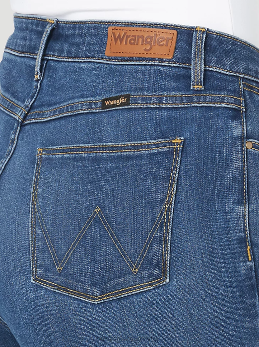High Rise True Straight Leg Jean Women Wrangler RHXV775 Clothing Hudson (MT1STHD)
