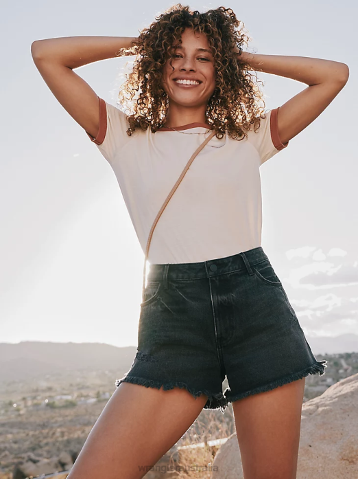 High Rise Vintage Cut-Off Short Women Wrangler RHXV834 Clothing Moonlight (112333535)