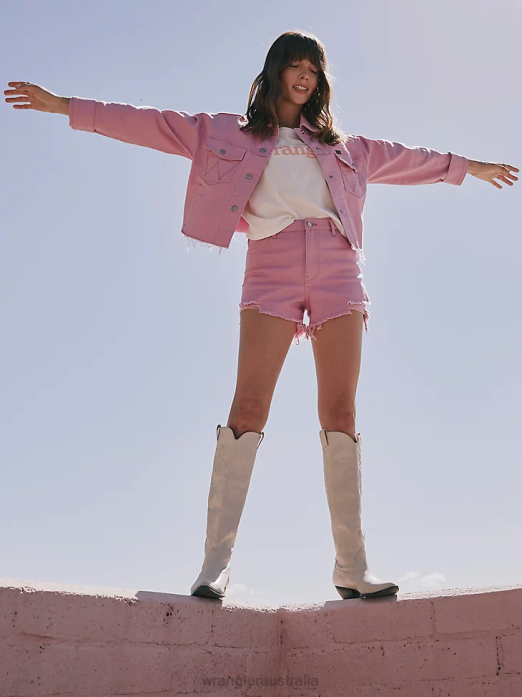 High Rise Vintage Cut-Off Short Women Wrangler RHXV835 Clothing Berry (112333536)