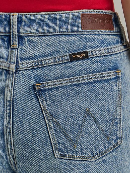 High Rise Vintage Cut-Off Short Women Wrangler RHXV837 Clothing Wild Flower (112335761)