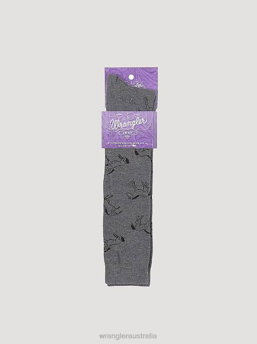 Horse Boot Sock Women Wrangler RHXV923 Accessories Charcoal (SOW004H)