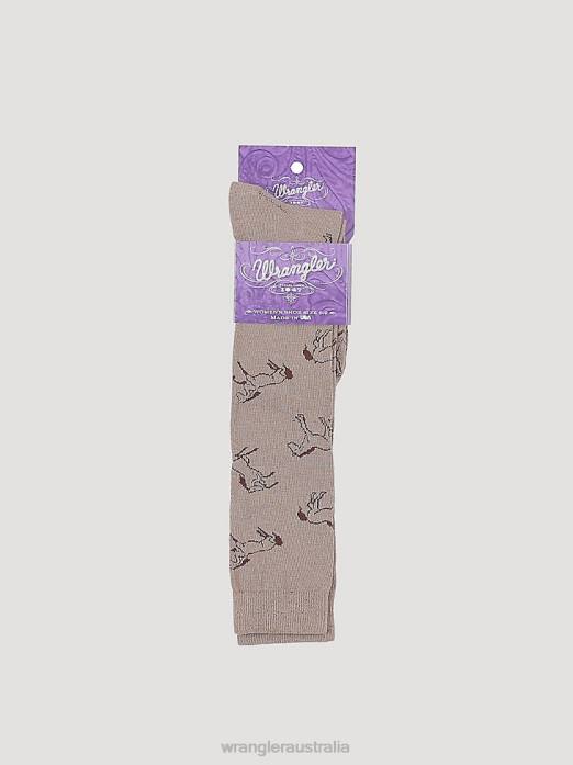 Horse Boot Sock Women Wrangler RHXV924 Accessories Taupe (SOW004T)