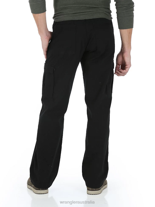 Legacy Cargo Twill Pant Men Wrangler RHXV248 Clothing Black (70LEWBL)