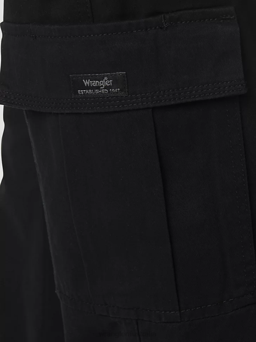 Legacy Cargo Twill Pant Men Wrangler RHXV248 Clothing Black (70LEWBL)