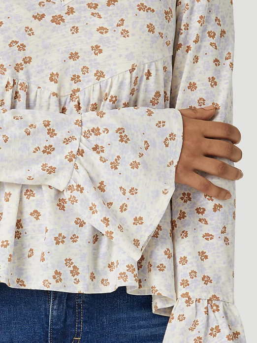 Long Sleeve One Point Front and Back Yokes Solid Top Women Wrangler RHXV888 Clothing Black (LW1002X)