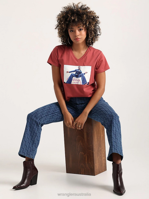 Long Sleeve Western Snap Denim Shirt Women Wrangler RHXV880 Clothing Mid Denim (LW7006D)