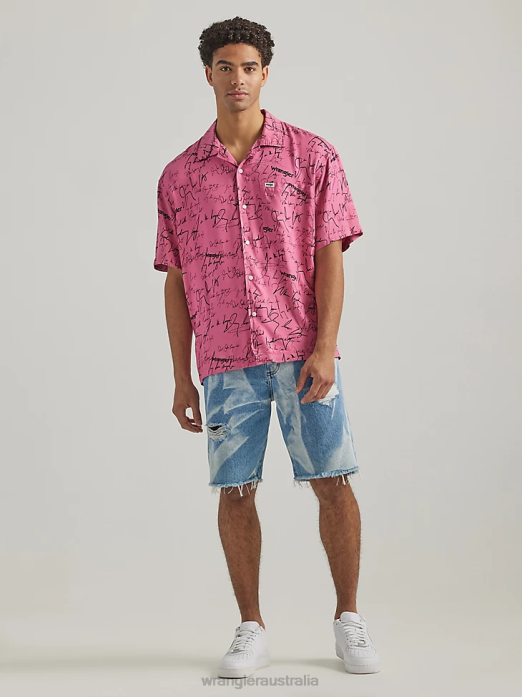 Loose Fit Denim Short Men Wrangler RHXV582 Clothing Bone Orchard (112332620)