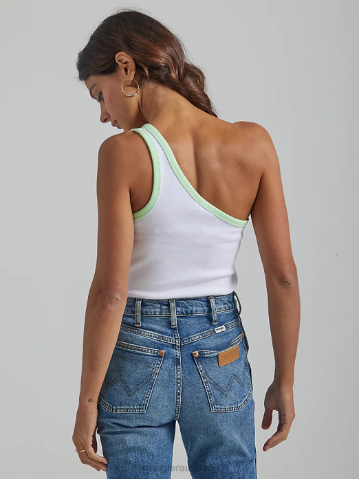 One Shoulder Cami Women Wrangler RHXV873 Clothing White (112334738)