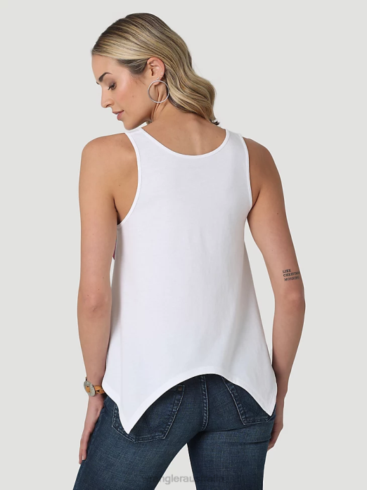 One Shoulder Cami Women Wrangler RHXV873 Clothing White (112334738)