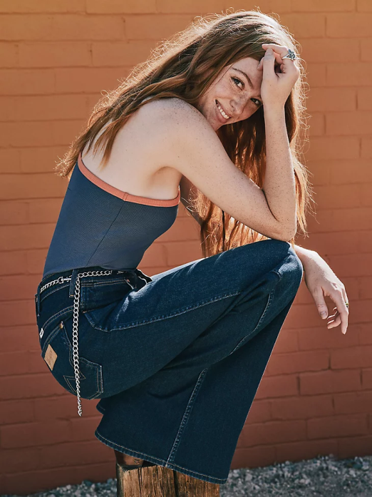 One Shoulder Cami Women Wrangler RHXV874 Clothing Vintage Indigo (112334737)