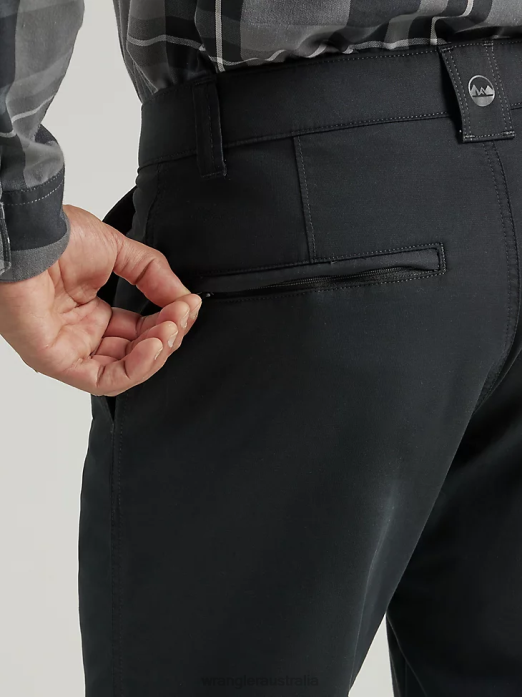 Outdoor Chino Pant Men Wrangler RHXV249 Clothing Jet Black (112343348)