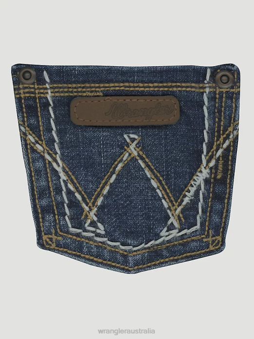 Premium Patch Jean Girls Wrangler RHXV1041 Clothing Medium Blue (09MWGMS)