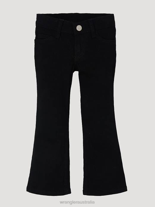 Premium Patch Jean Girls Wrangler RHXV1043 Clothing Black (1009MWGBB)