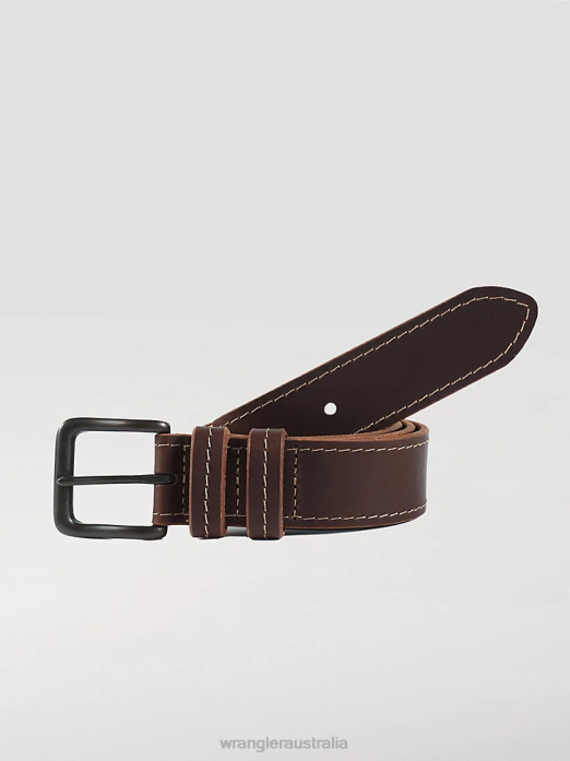 Pull-Up Stitch Belt Men Wrangler RHXV719 Accessories Brown (10BW29792)
