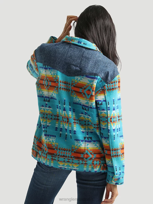 RIGGS Tough Layers Sherpa Lined Canvas Jacket Women Wrangler RHXV863 Clothing Golden Khaki (112318477)