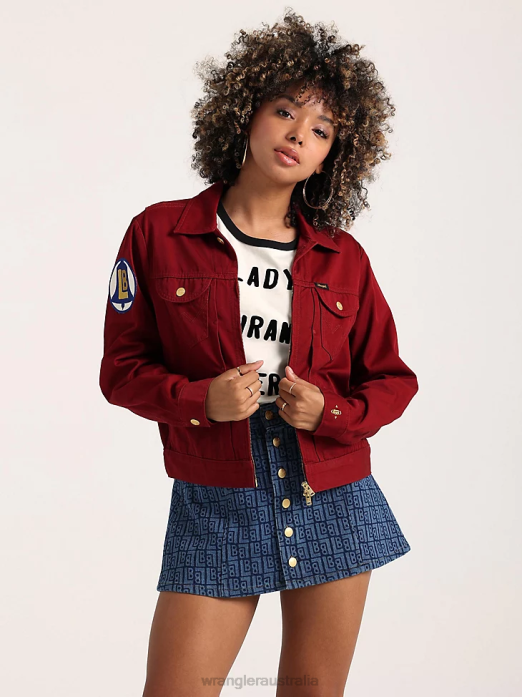 RIGGS Tough Layers Sherpa Lined Canvas Jacket Women Wrangler RHXV863 Clothing Golden Khaki (112318477)