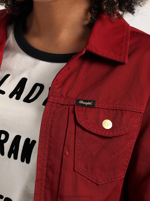 RIGGS Tough Layers Sherpa Lined Canvas Jacket Women Wrangler RHXV863 Clothing Golden Khaki (112318477)