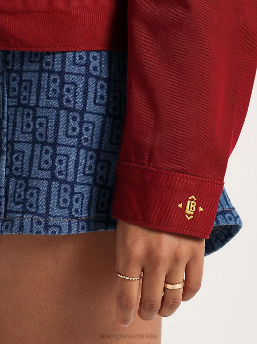 RIGGS Tough Layers Sherpa Lined Canvas Jacket Women Wrangler RHXV863 Clothing Golden Khaki (112318477)