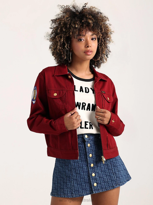 RIGGS Tough Layers Sherpa Lined Canvas Jacket Women Wrangler RHXV863 Clothing Golden Khaki (112318477)