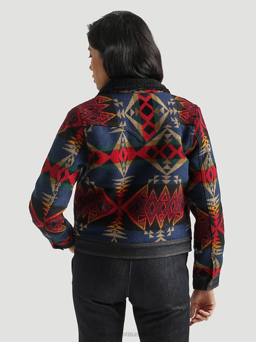 RIGGS Tough Layers Sherpa Lined Canvas Jacket Women Wrangler RHXV863 Clothing Golden Khaki (112318477)