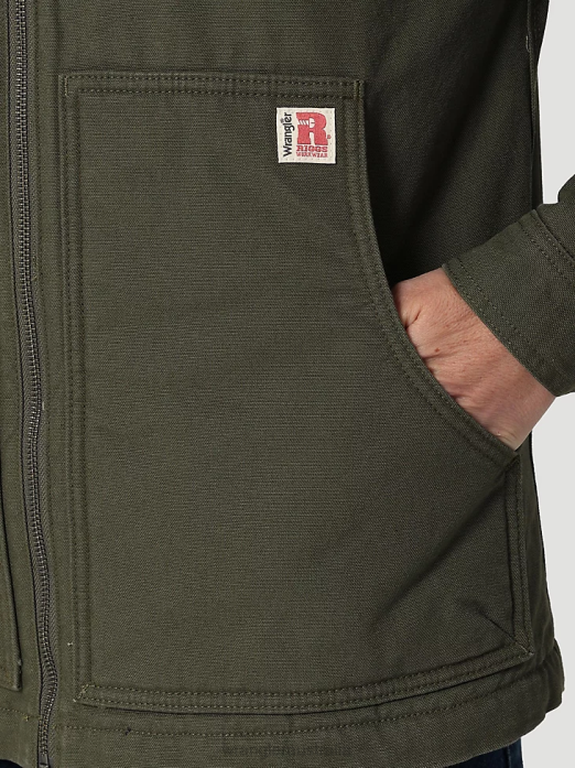 RIGGS Tough Layers Sherpa Lined Canvas Jacket Women Wrangler RHXV864 Clothing Loden (112318476)