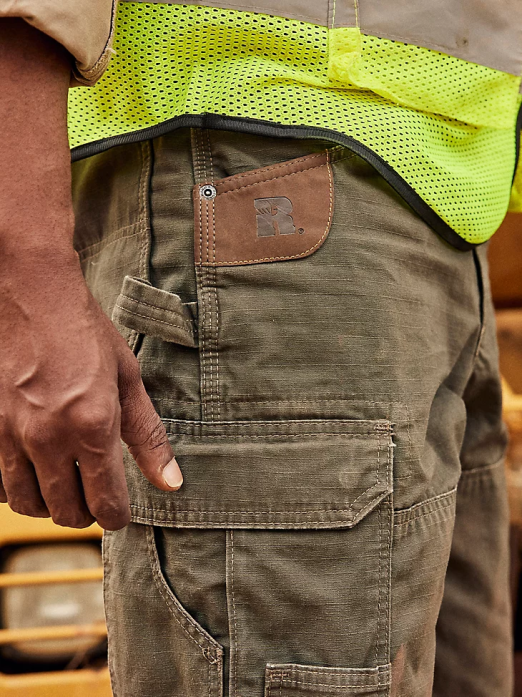 RIGGS WORKWEAR Lined Ripstop Ranger Pant Men Wrangler RHXV655 Clothing Bark (3W065BR)