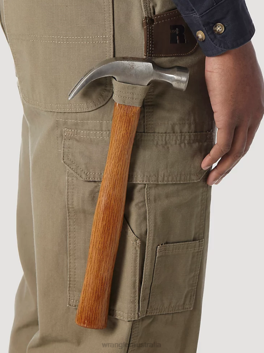 RIGGS WORKWEAR Lined Ripstop Ranger Pant Men Wrangler RHXV678 Clothing Bark (3W065BR)