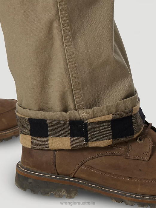 RIGGS WORKWEAR Lined Ripstop Ranger Pant Men Wrangler RHXV678 Clothing Bark (3W065BR)