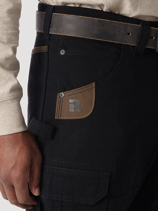 RIGGS WORKWEAR Lined Ripstop Ranger Pant Men Wrangler RHXV679 Clothing Black (3W065BL)