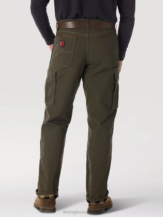 RIGGS WORKWEAR Lined Ripstop Ranger Pant Men Wrangler RHXV680 Clothing Loden (3W065LD)