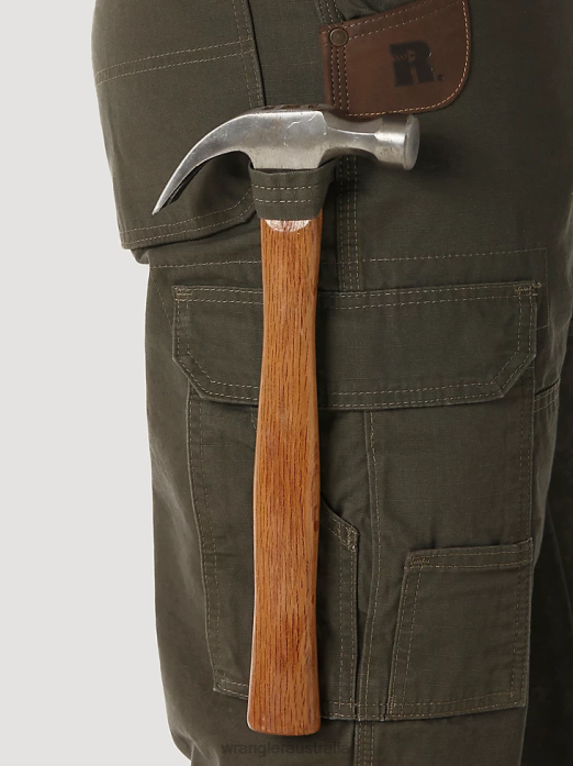 RIGGS WORKWEAR Lined Ripstop Ranger Pant Men Wrangler RHXV680 Clothing Loden (3W065LD)