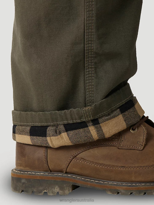 RIGGS WORKWEAR Lined Ripstop Ranger Pant Men Wrangler RHXV680 Clothing Loden (3W065LD)