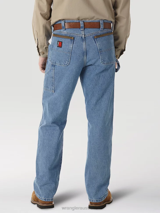 RIGGS Workwear Carpenter Men Wrangler RHXV157 Clothing Vintage Indigo (3W020VI)