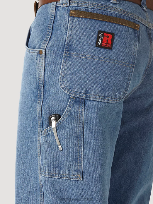 RIGGS Workwear Carpenter Men Wrangler RHXV157 Clothing Vintage Indigo (3W020VI)